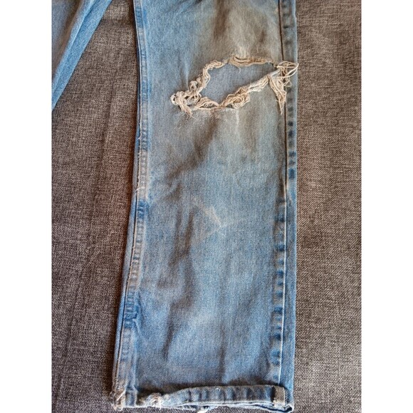 Pants 42 X 34 Wrangler Mens Thrashed Distressed Demin Jeans 5 Pocket - Picture 3 of 10